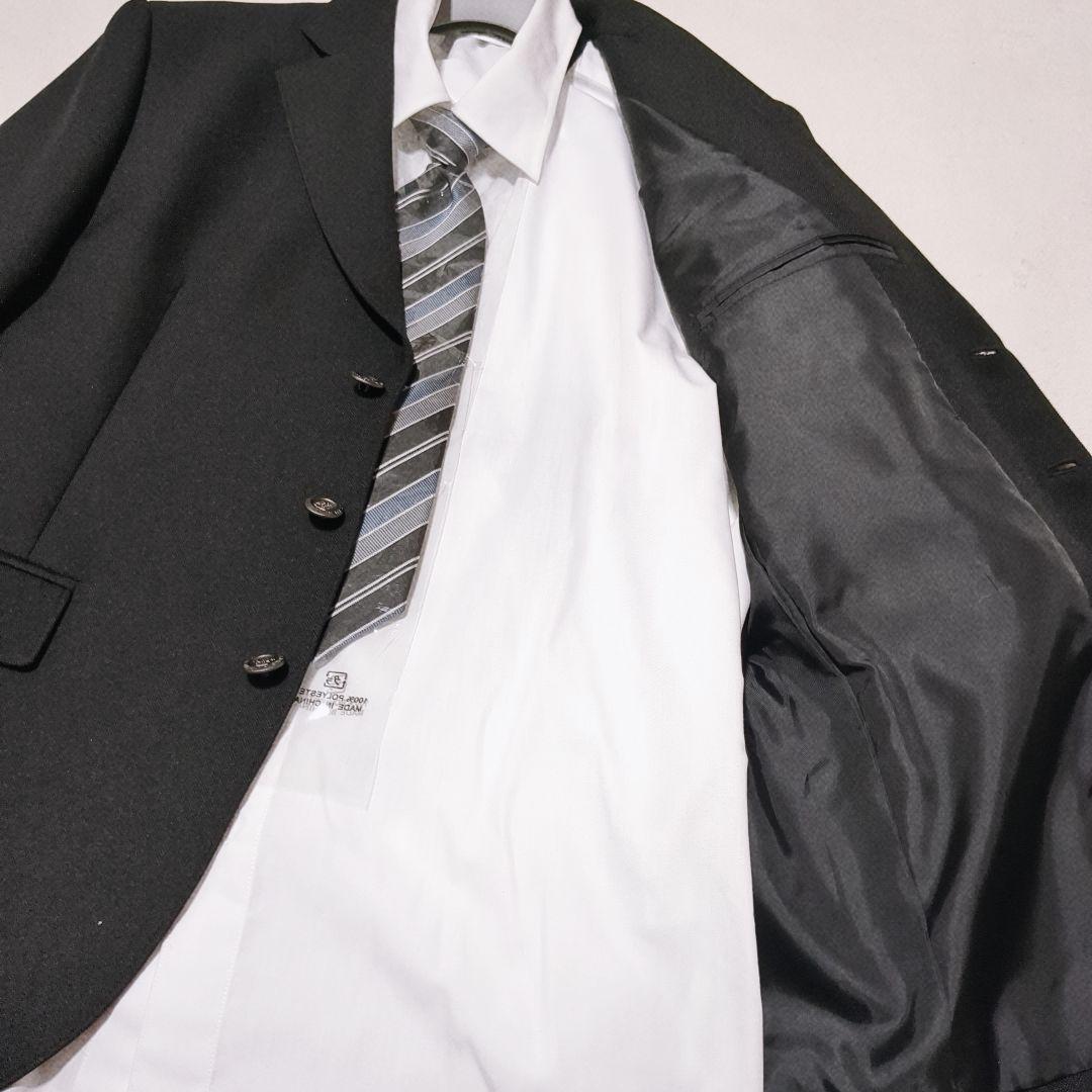 新品タグ付★レディフレディ　3つ釦スーツ5点セット　ゆったり150　ブラック