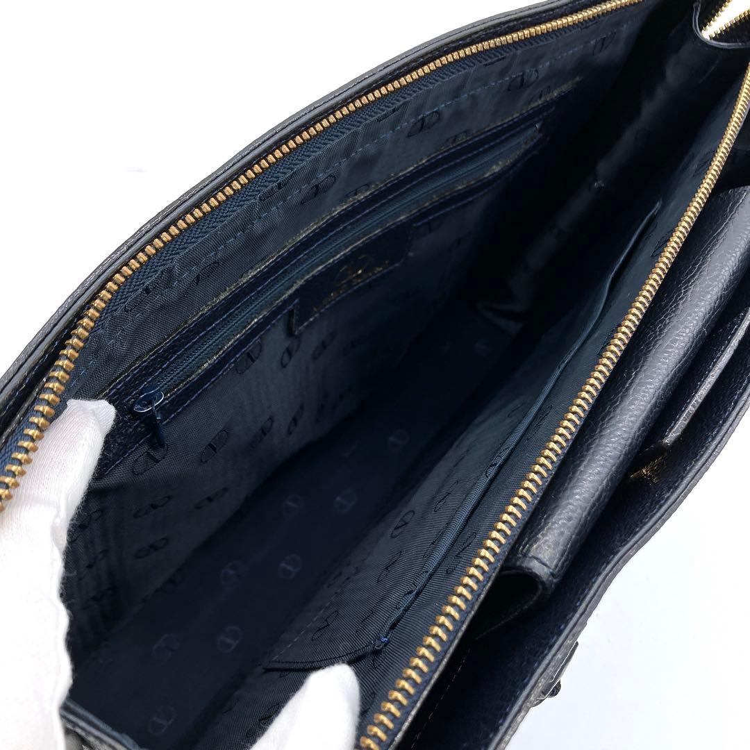 【VALENTINO GARAVANI】2wayバッグ　ゴールド金具　ネイビー