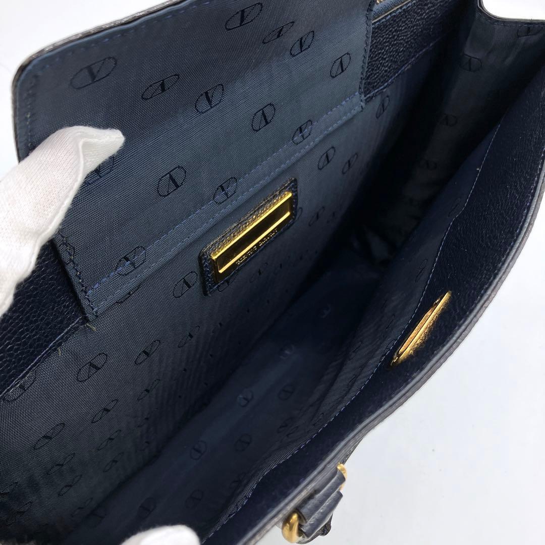 【VALENTINO GARAVANI】2wayバッグ　ゴールド金具　ネイビー