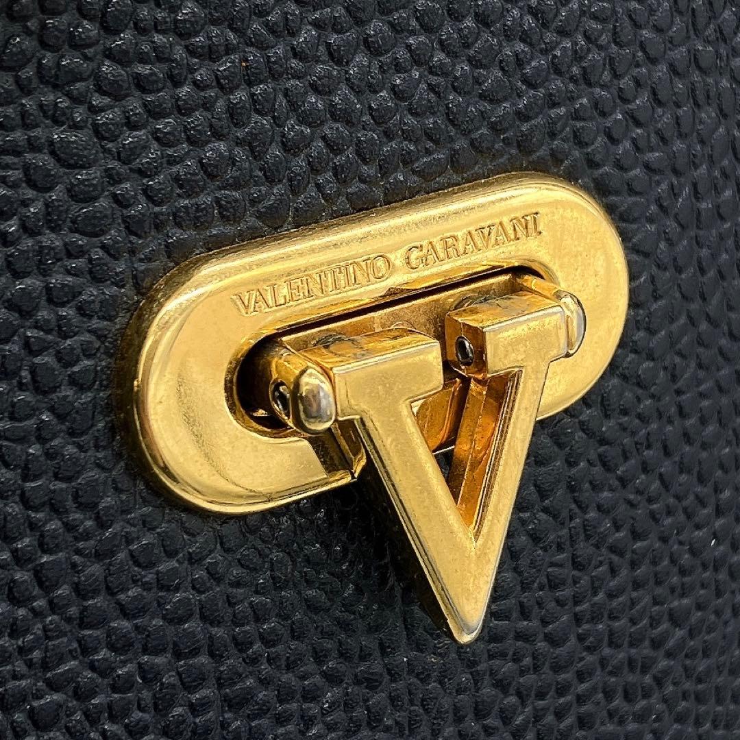 【VALENTINO GARAVANI】2wayバッグ　ゴールド金具　ネイビー
