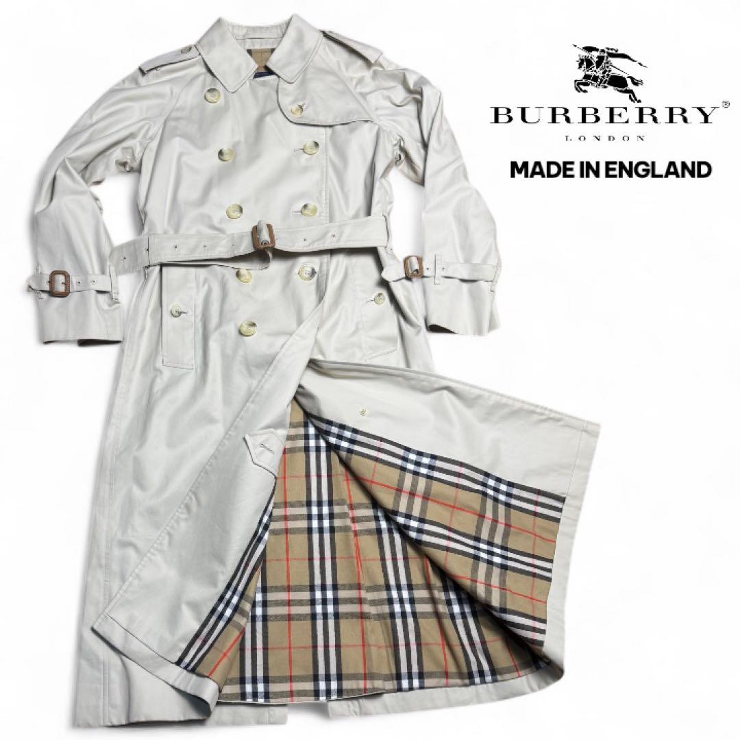 【美品】90s Burberrys 英国製 トレンチコート ノバチェック M
