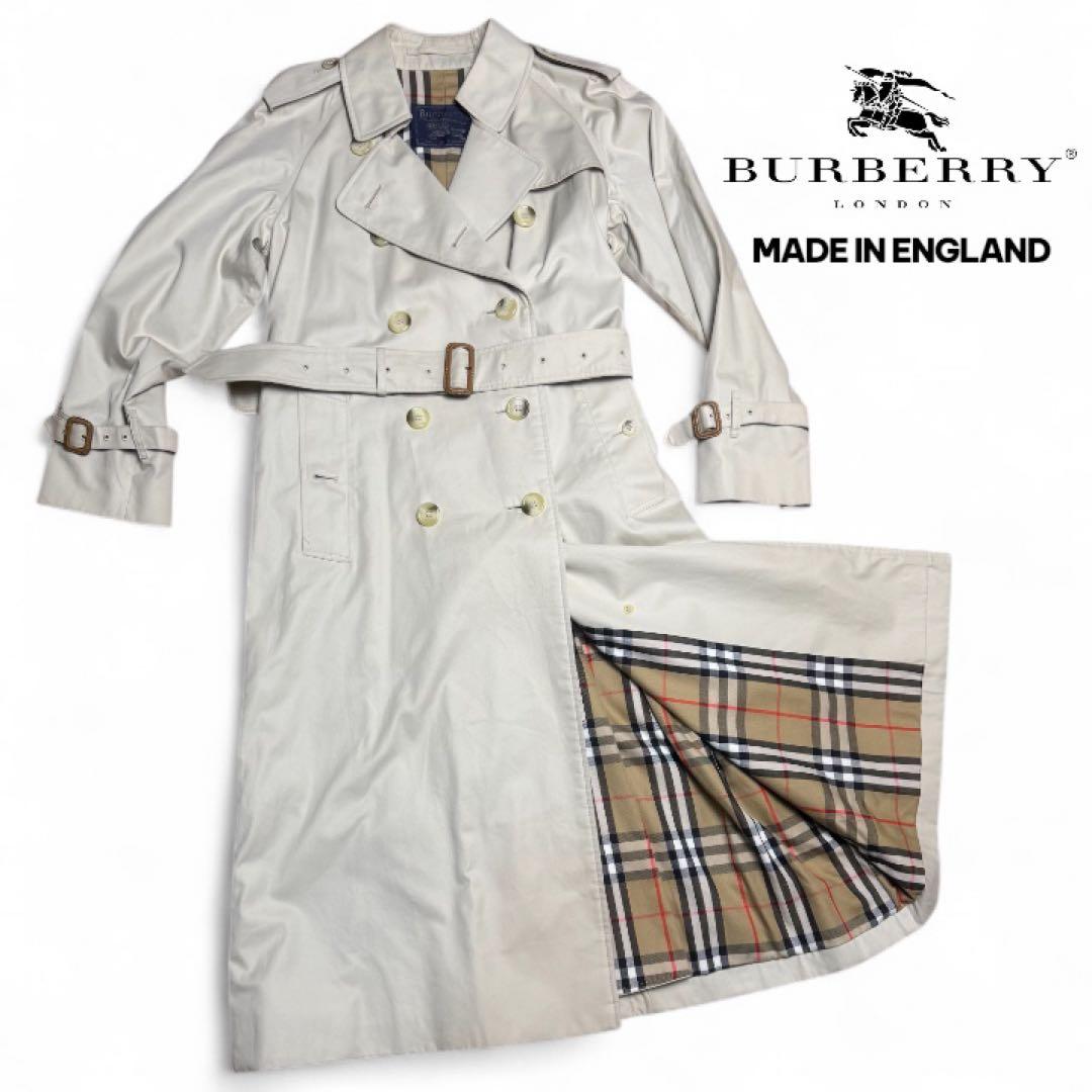 【美品】90s Burberrys 英国製 トレンチコート ノバチェック M