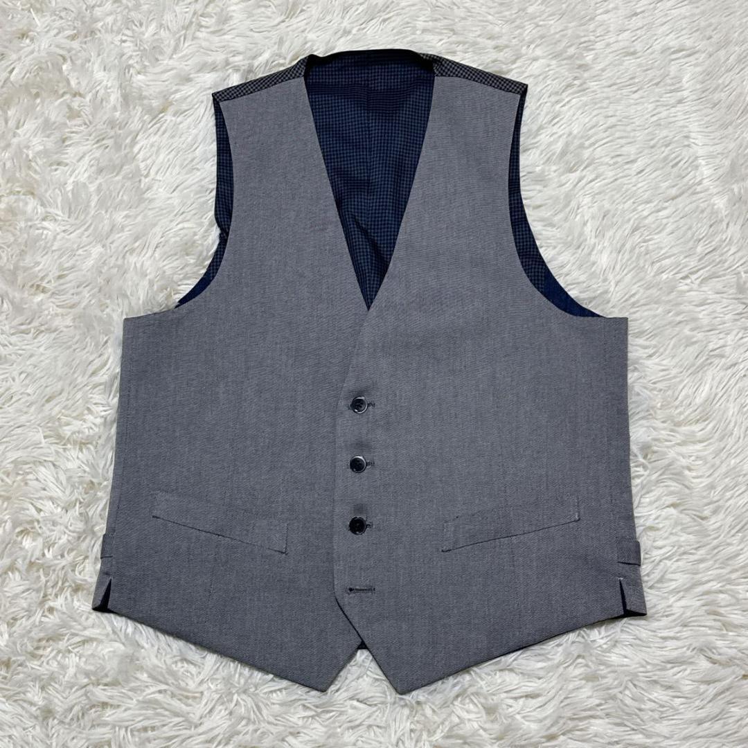 スーツセレクト　デニム調　3ピース　AB5 リバーシブルベスト　カジュアルにも