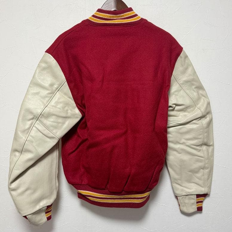 ゴールデンベアー スタジャン ワッペンモデル M レッド×クリーム