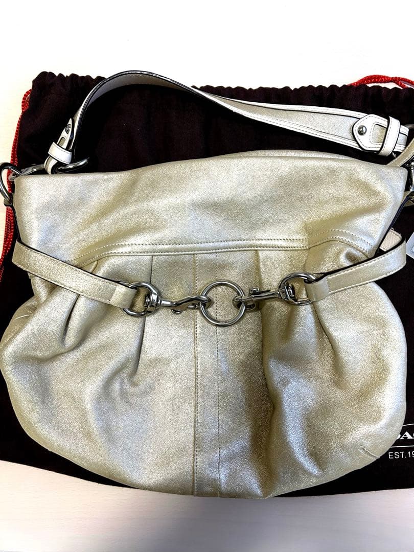 コーチ☆ゴールド ショルダーバッグ　希少