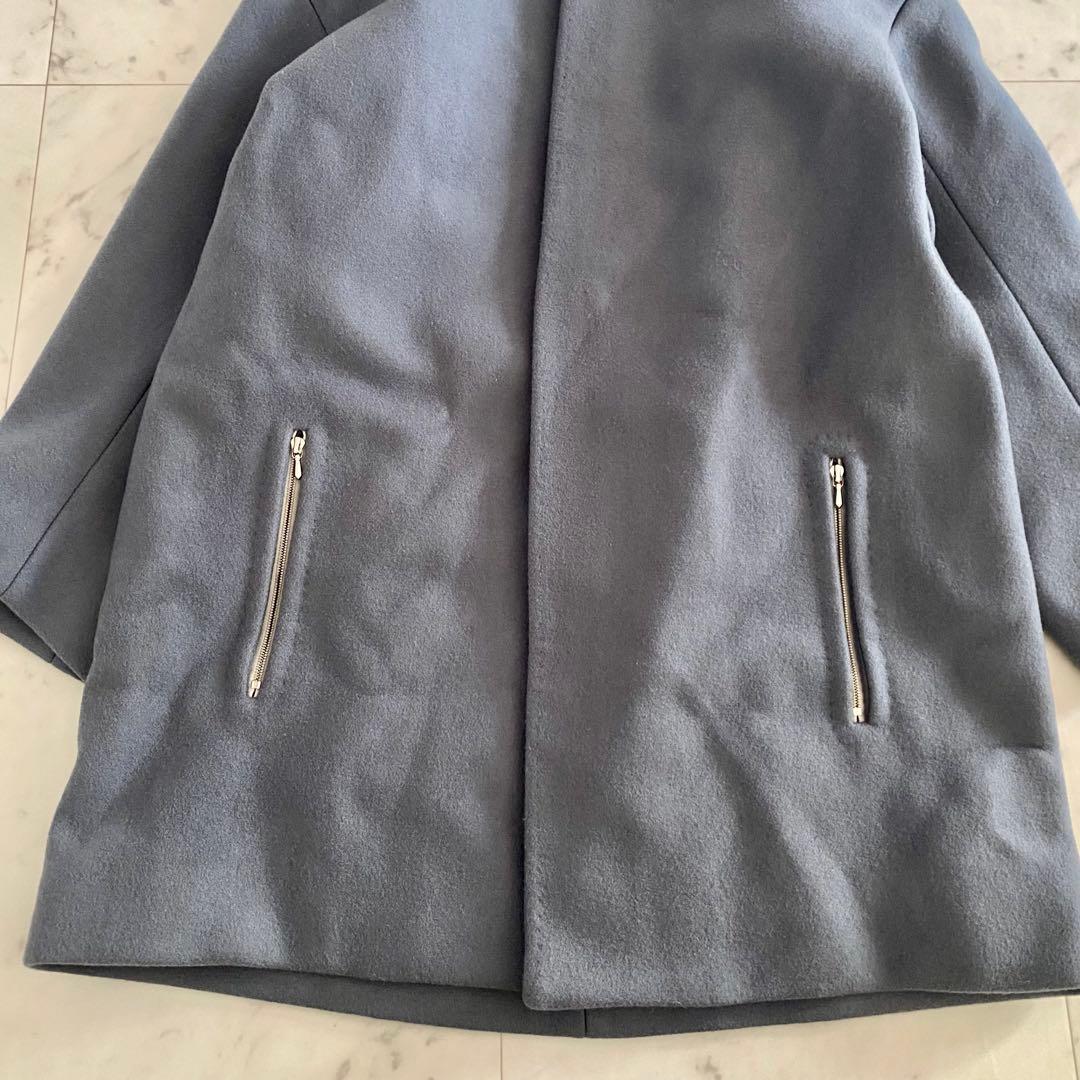 美品 ドゥロワー オーバーサイズ コクーンノーカラーコート ウールシルク