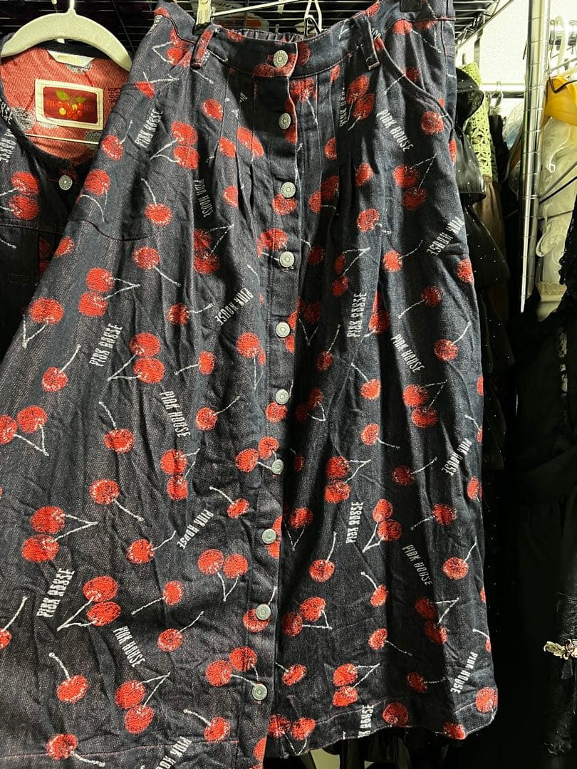 ピンクハウス　さくらんぼ　デニム　ジャケット　スカート　チェリー柄