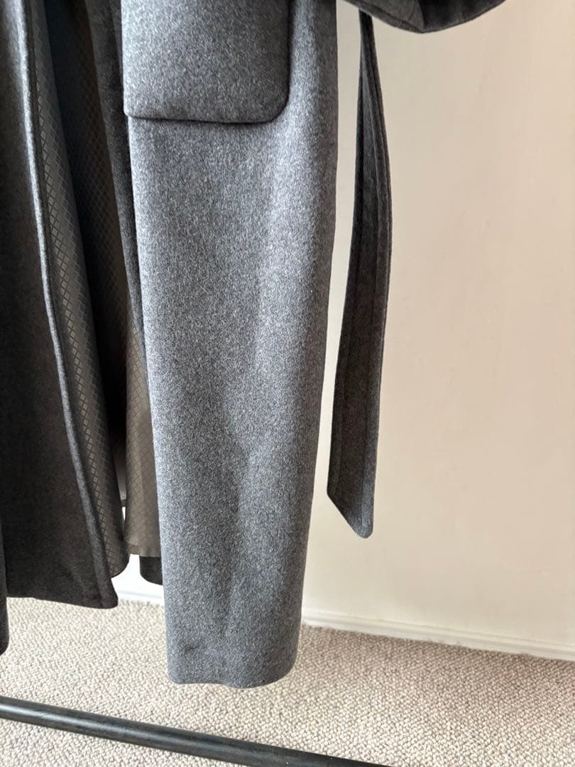新品　BALLANTYNE バランタイン　ロングコート　グレー　カシミヤ混
