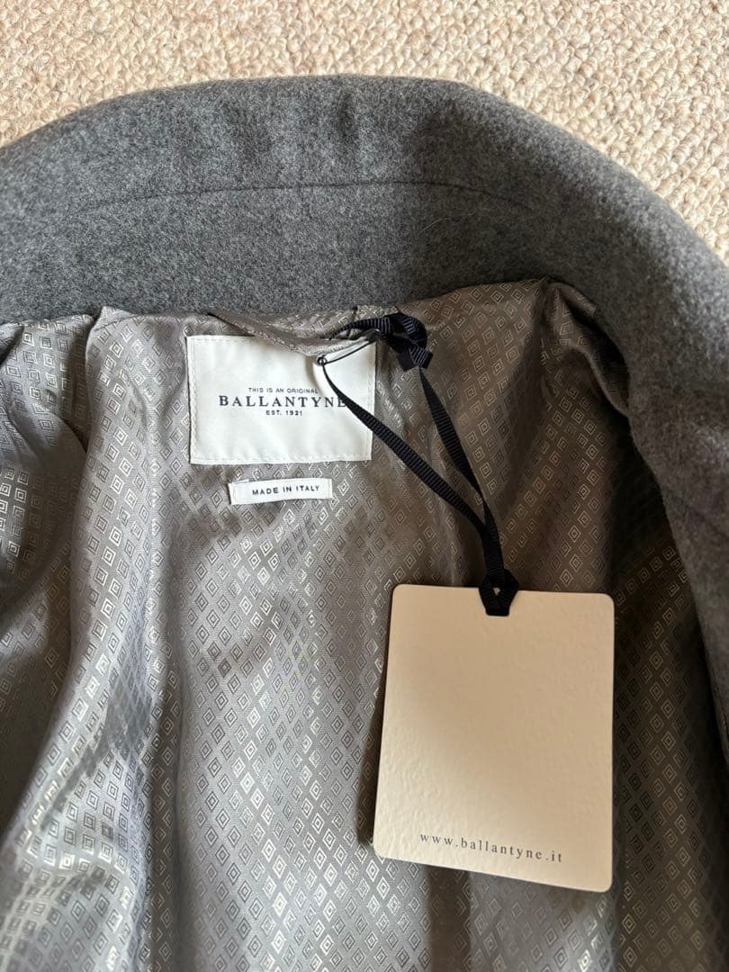 新品　BALLANTYNE バランタイン　ロングコート　グレー　カシミヤ混
