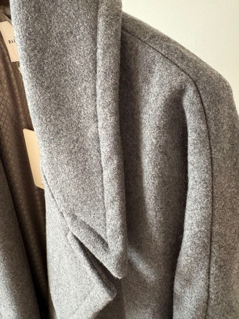 新品　BALLANTYNE バランタイン　ロングコート　グレー　カシミヤ混