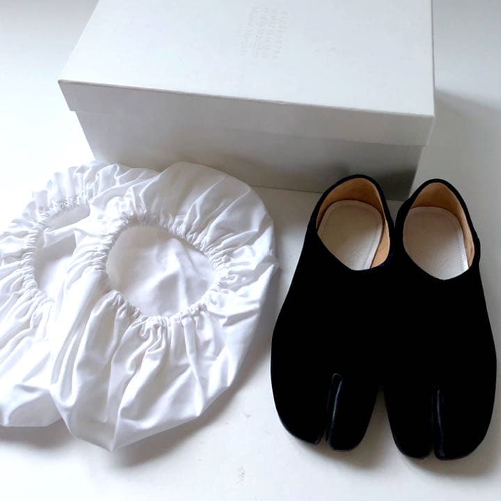 新品35 メゾン マルジェラ ダークネイビー 足袋 タビ バブーシュ スリッポン