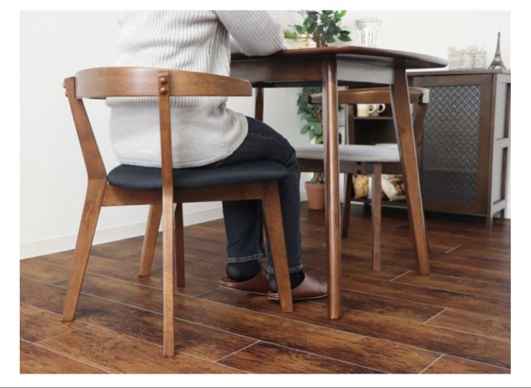 新品 ヤマソロ ダイニングチェア 2台 ブラック 83-327