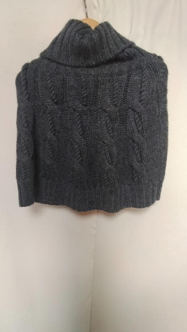 ヴィヴィアンウエストウッドウールアクリルポンチョ灰色正規品サイズ2