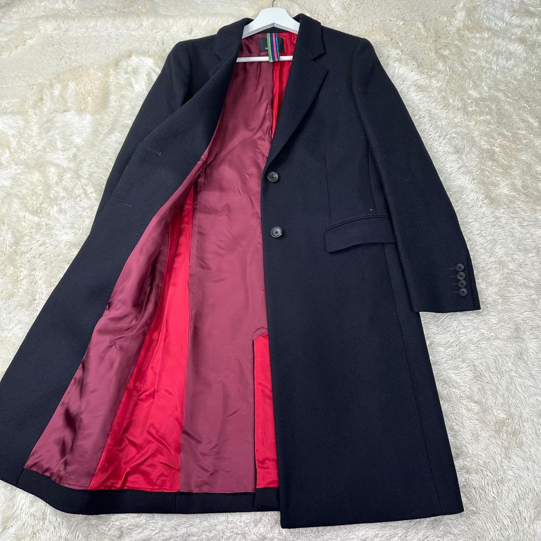 ✨美品✨XL✨Paul Smith 比翼仕立て ロングコート ブラック 42