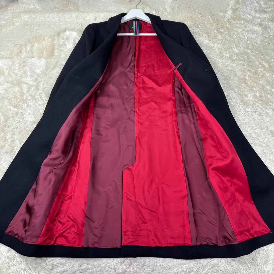 ✨美品✨XL✨Paul Smith 比翼仕立て ロングコート ブラック 42