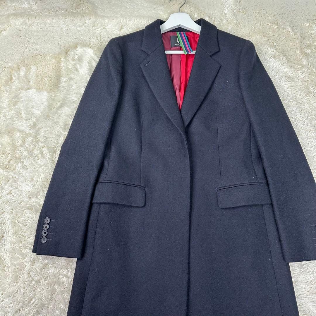 ✨美品✨XL✨Paul Smith 比翼仕立て ロングコート ブラック 42