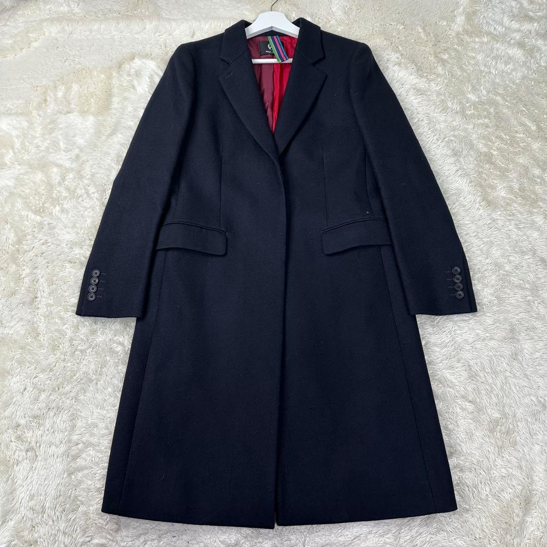 ✨美品✨XL✨Paul Smith 比翼仕立て ロングコート ブラック 42