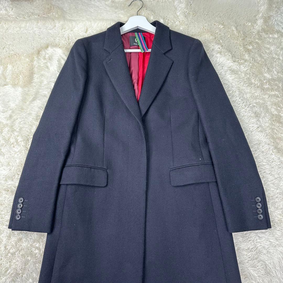 ✨美品✨XL✨Paul Smith 比翼仕立て ロングコート ブラック 42