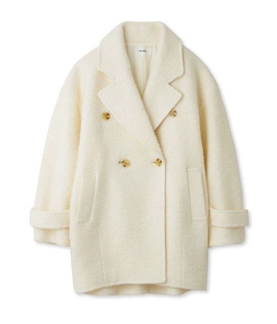 【美品】snidel コクーンボアコート サイズ0 ホワイト