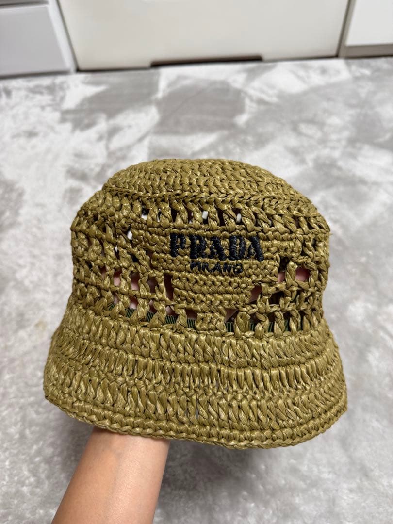 PRADA バケットハット オリーブグリーン
