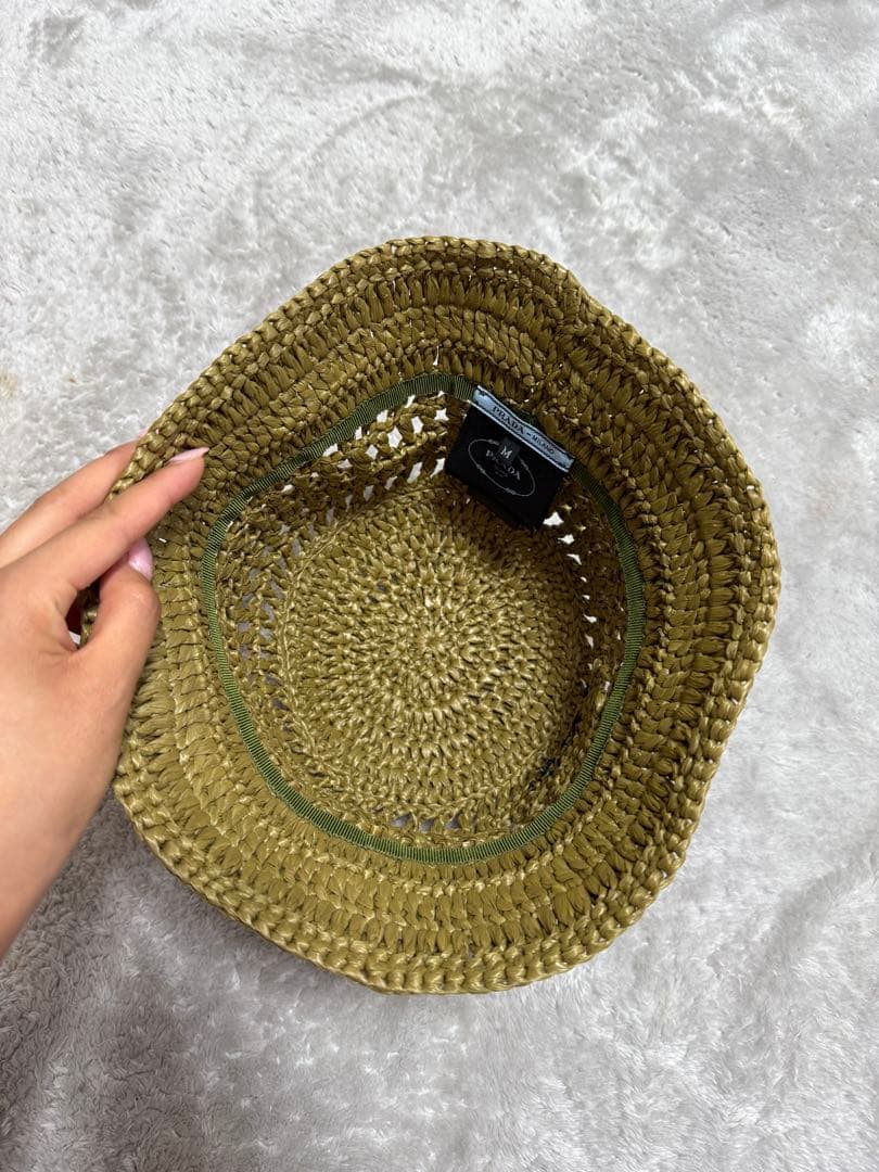 PRADA バケットハット オリーブグリーン