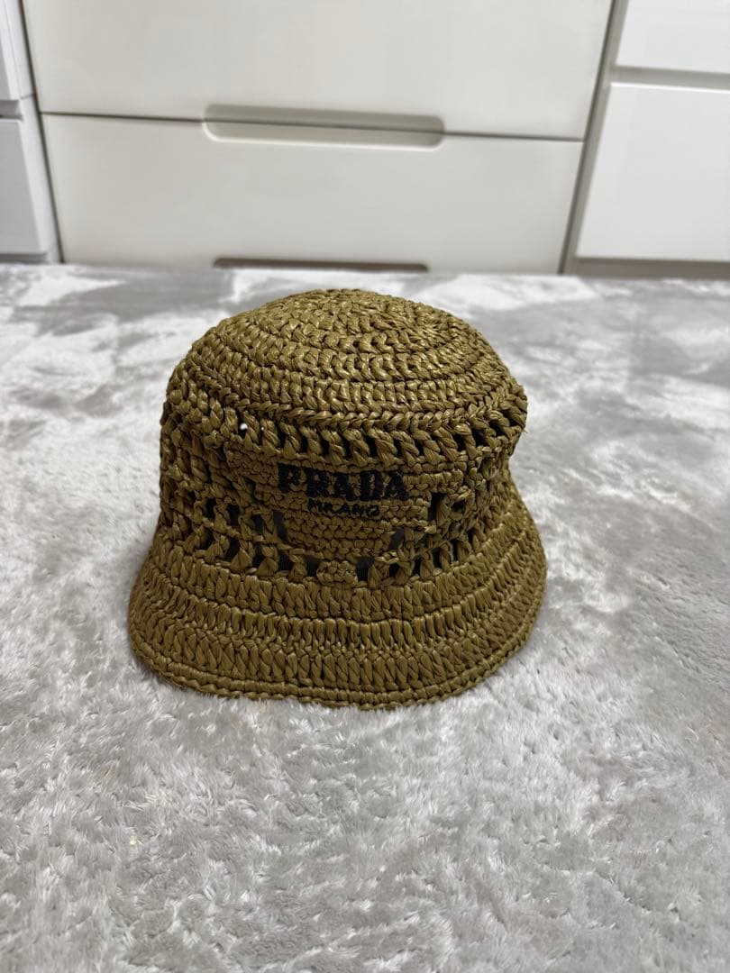 PRADA バケットハット オリーブグリーン