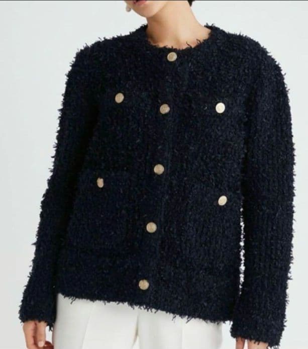 [未使用に近い]セルフォード ツイードニットカーディガン/ジャケット