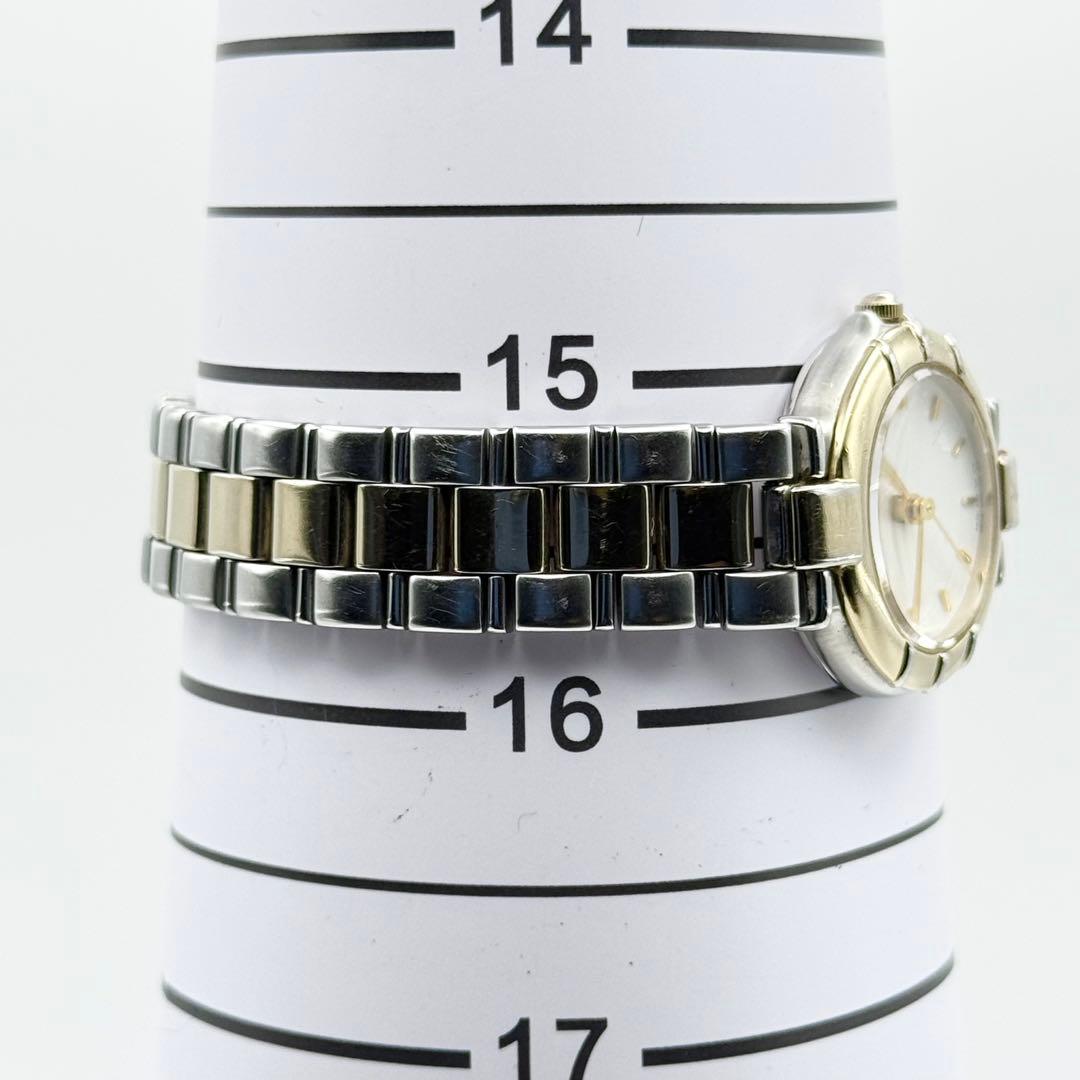 ✨新品電池・稼働✨サンローラン 腕時計 クォーツ ラウンド コンビ 3針時計