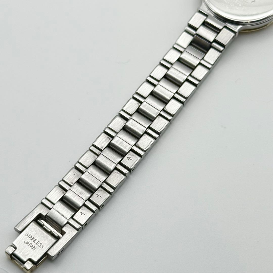 ✨新品電池・稼働✨サンローラン 腕時計 クォーツ ラウンド コンビ 3針時計