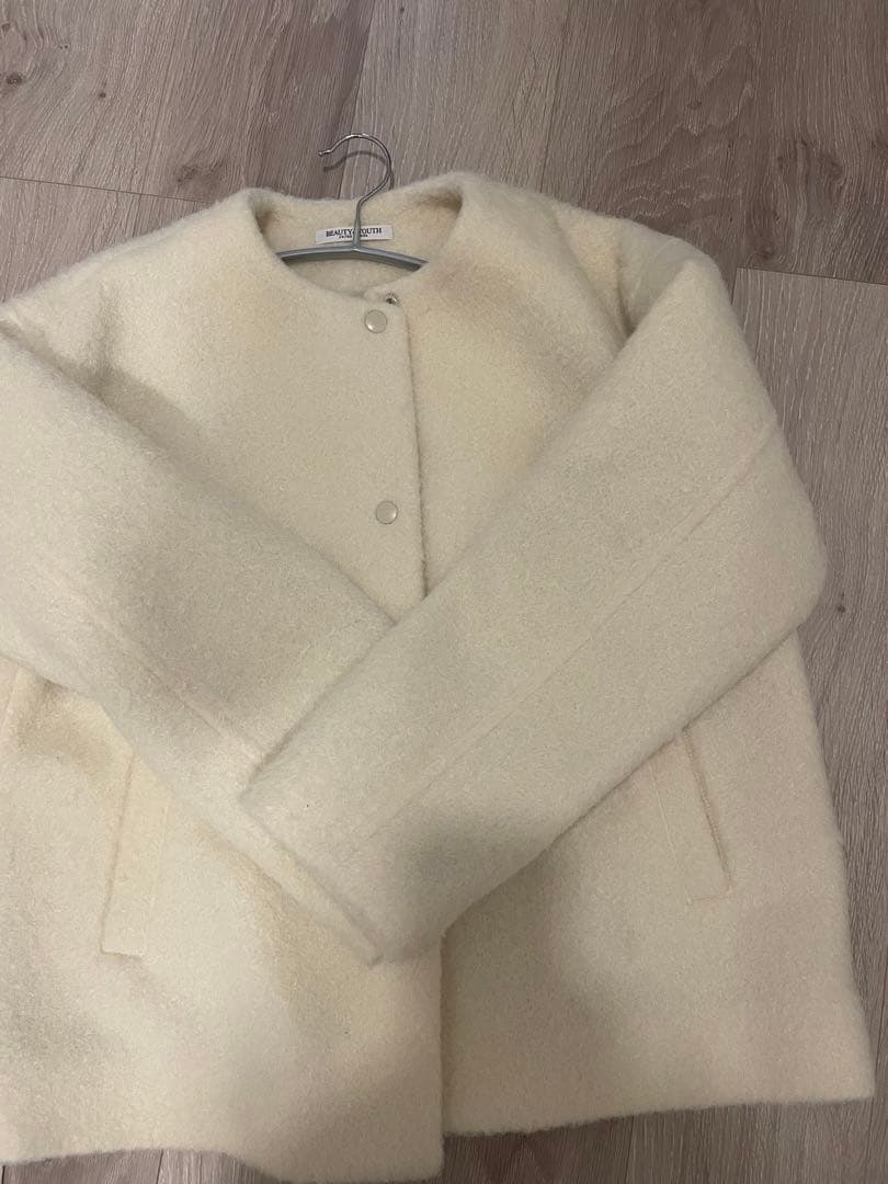 【美品】ブークレーノーカラーブルゾン