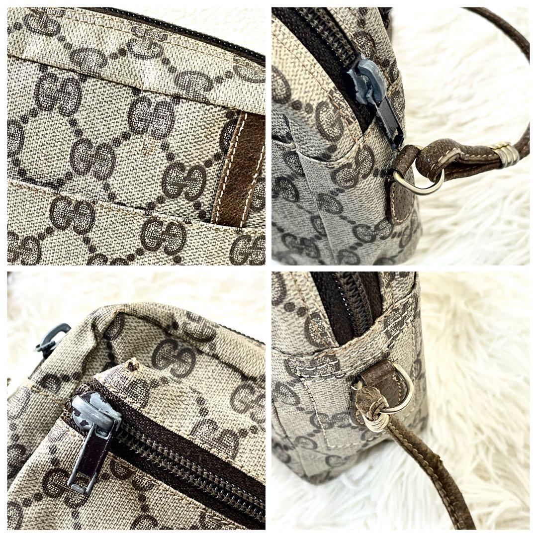 グッチ　GUCCI ショルダーバッグ　キャンバス　オールドグッチ　斜め掛け