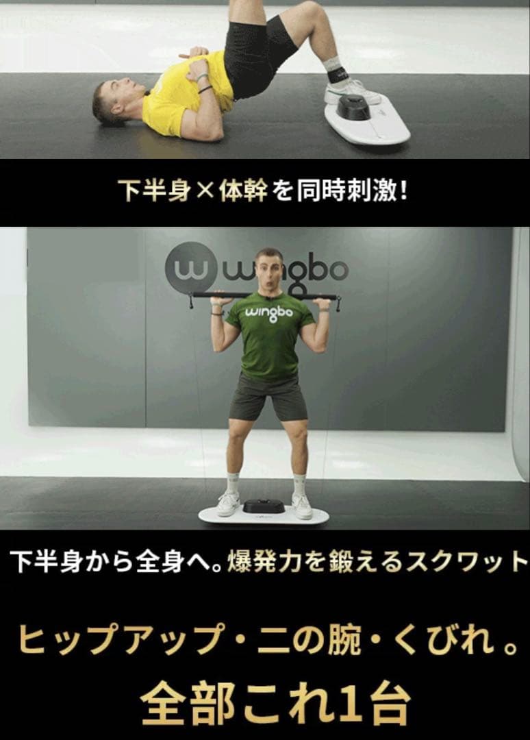 Wingbo 脂肪燃焼も引き締めも１台で　ホームジム　エクササイズボード
