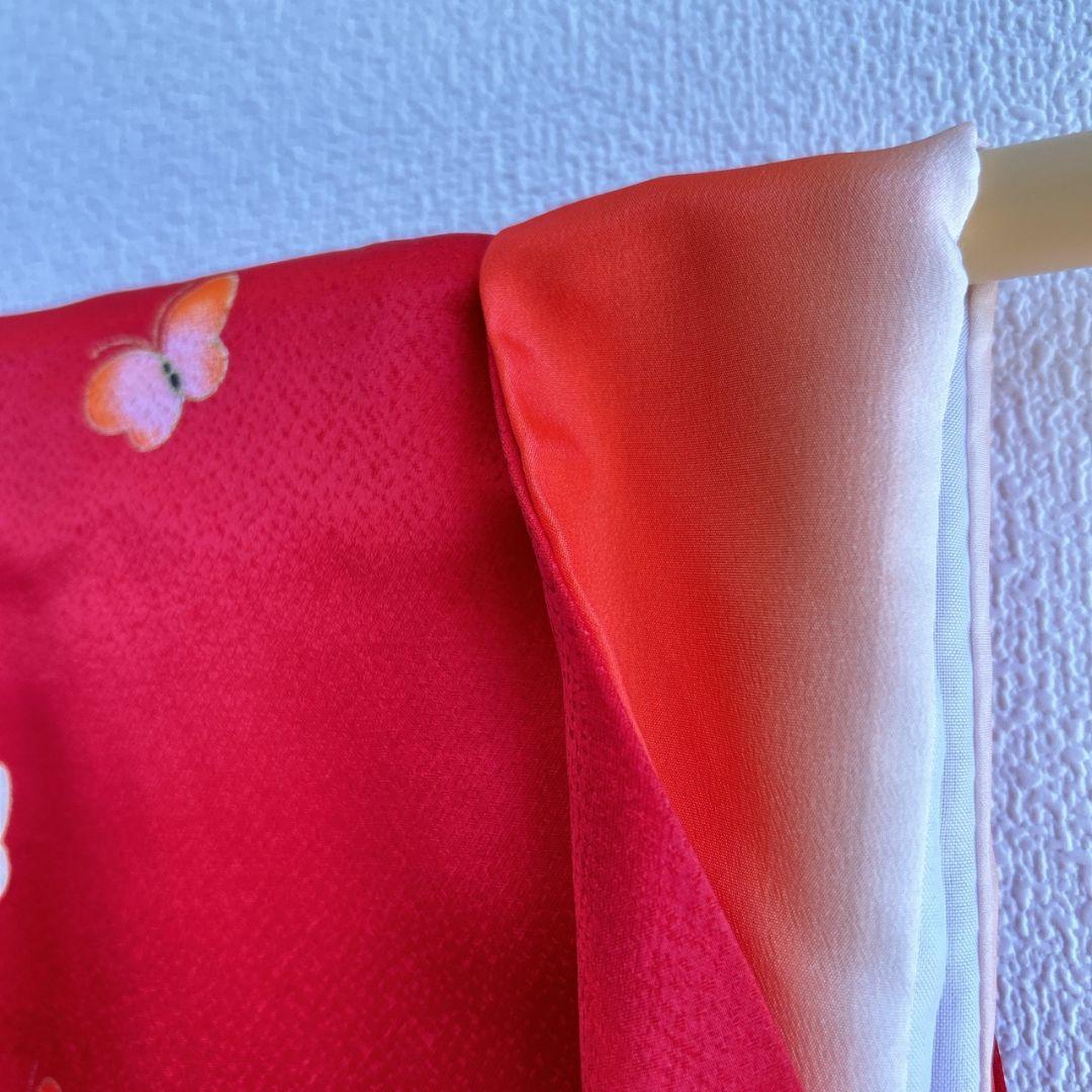 七五三　7歳　女の子　着物フルセット　小物セット　赤×紺　5242