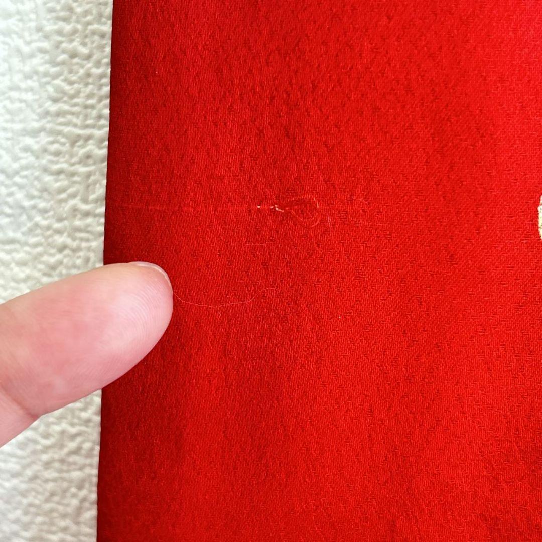 七五三　7歳　女の子　着物フルセット　小物セット　赤×紺　5242