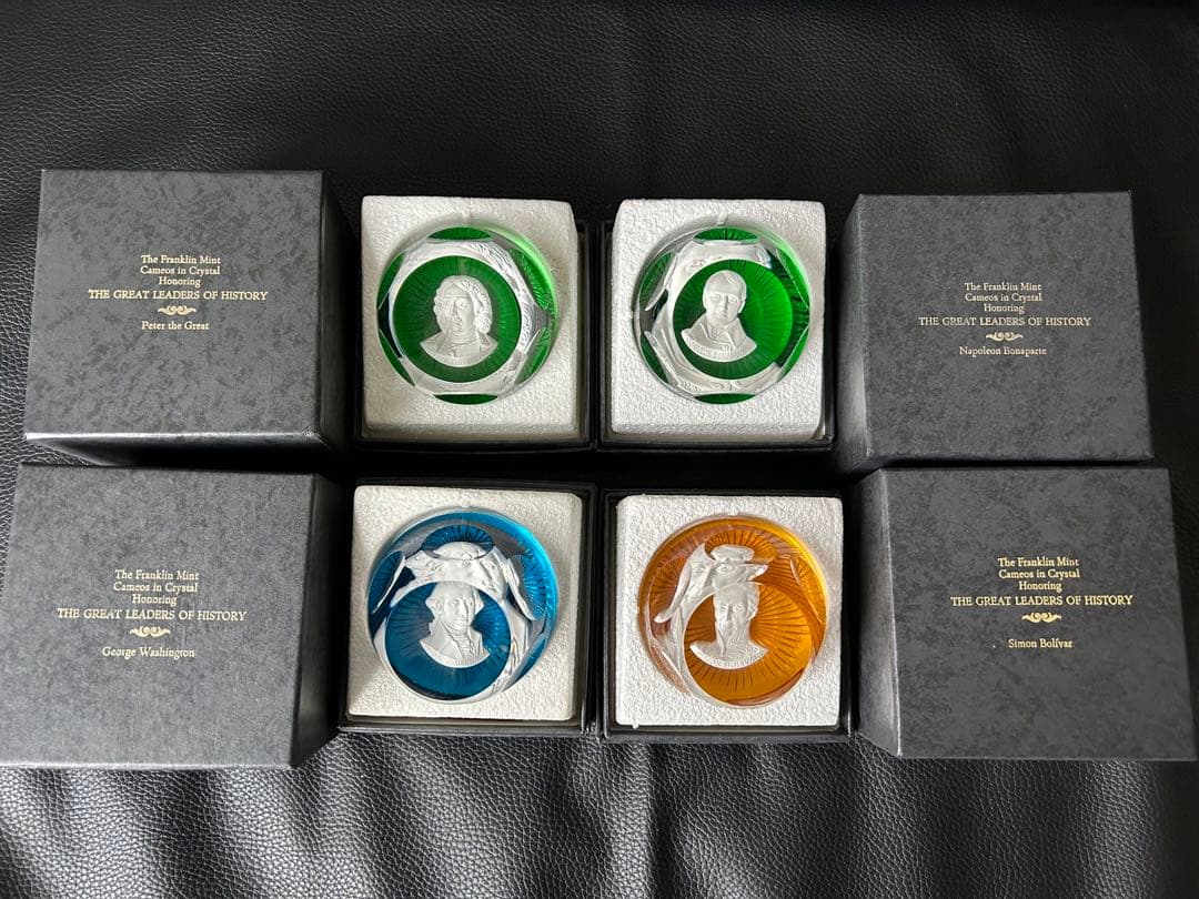 ★フランクリンミント カメオインクリスタル バカラ ペーパーウェイト 10セット