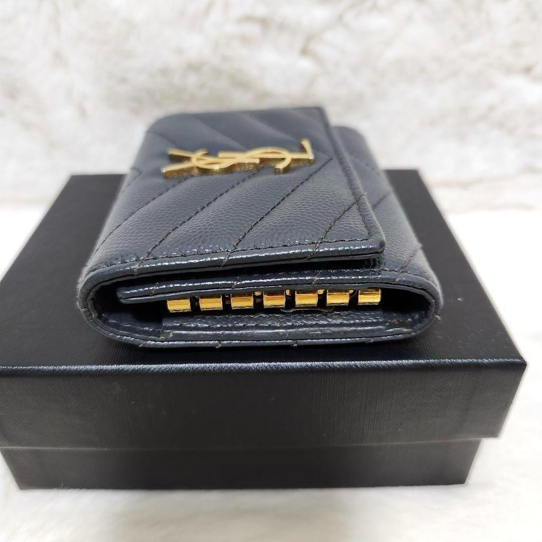 ✨極美品　付属品完備✨サンローラン　キーケース　6連　カサンドラ　グレー　レザー