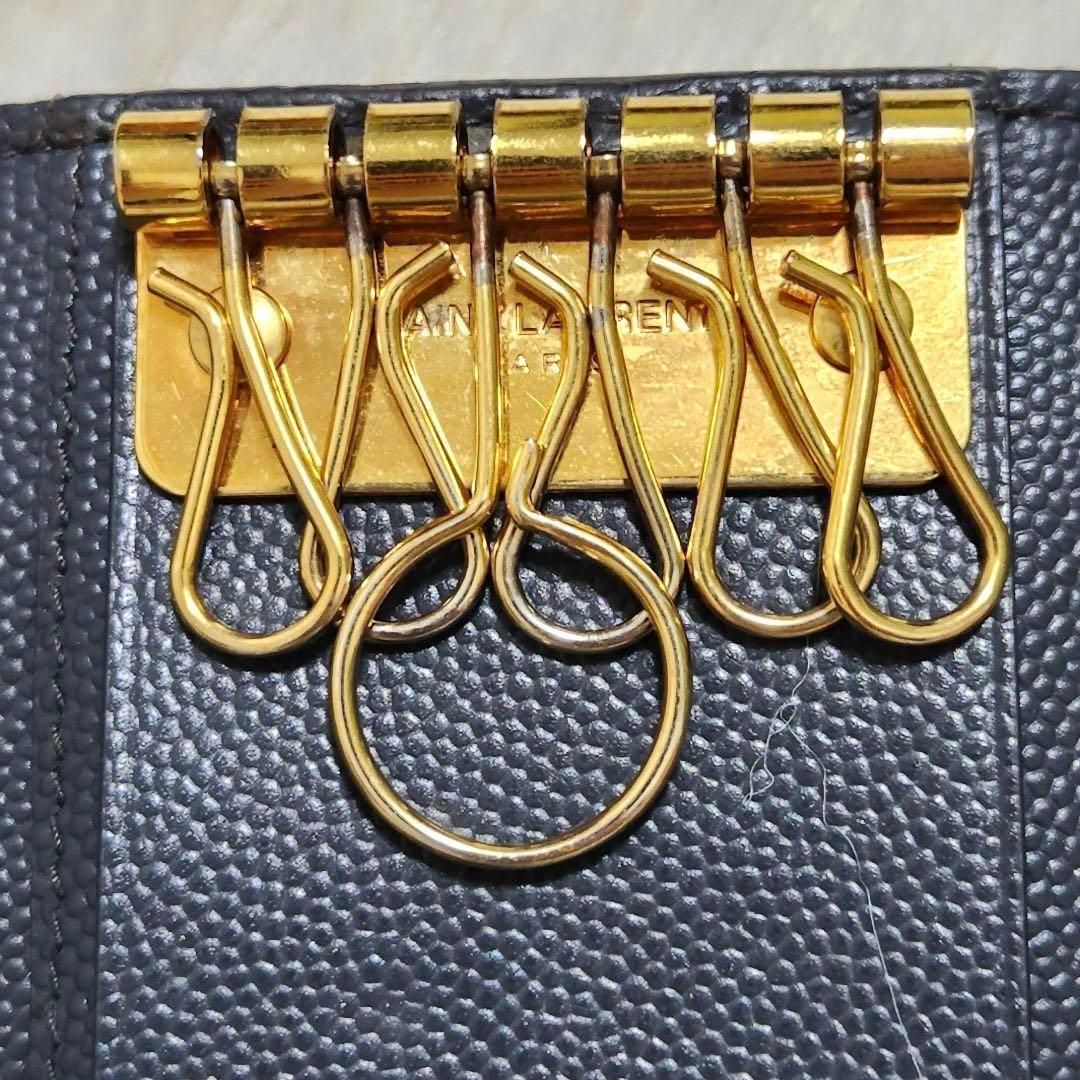 ✨極美品　付属品完備✨サンローラン　キーケース　6連　カサンドラ　グレー　レザー