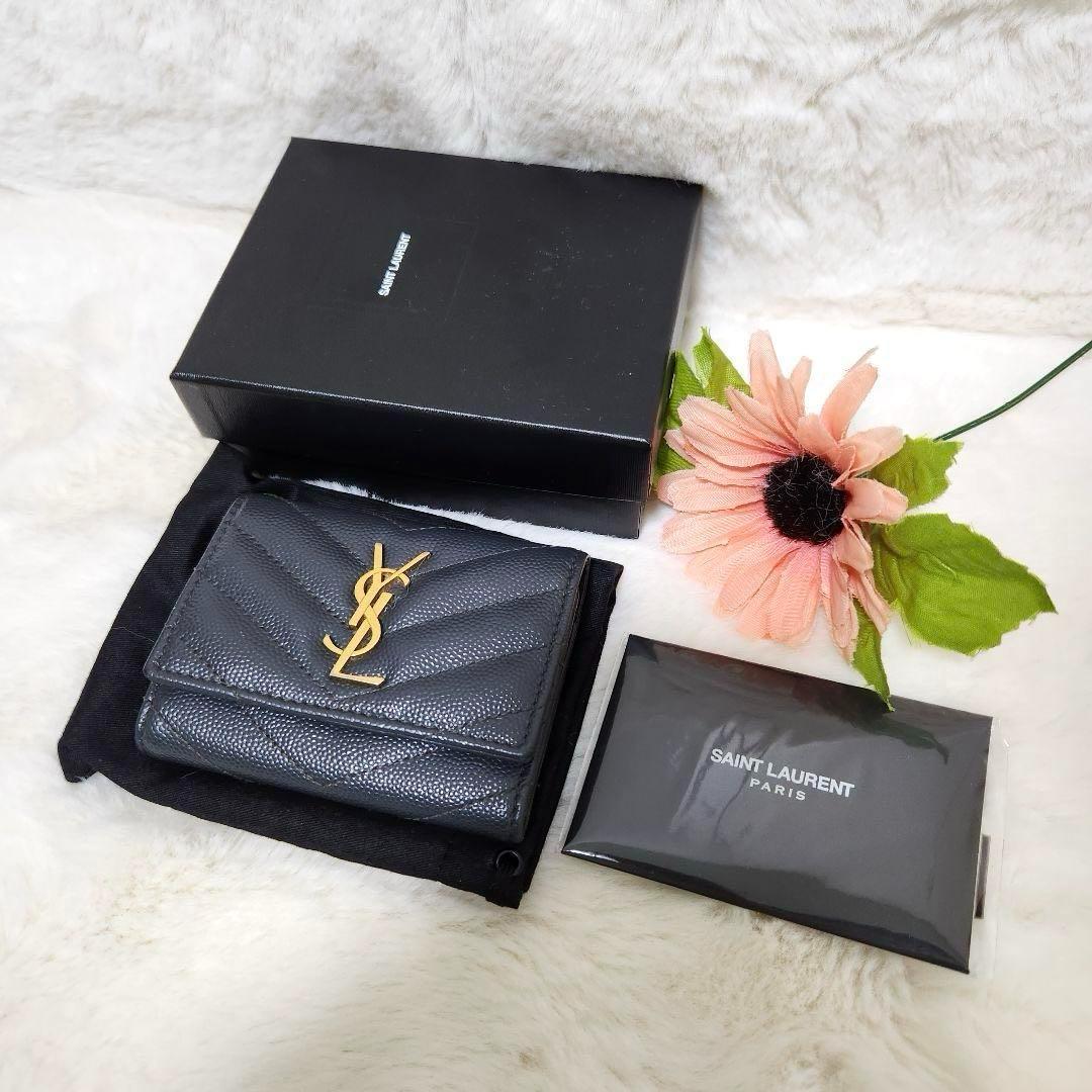 ✨極美品　付属品完備✨サンローラン　キーケース　6連　カサンドラ　グレー　レザー