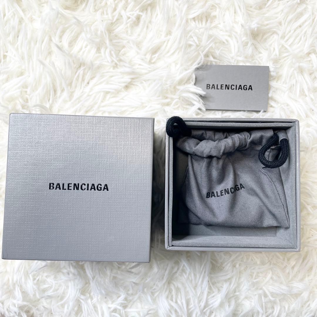 【未使用級】BALENCIAGA Bロゴブレスレット シルバー