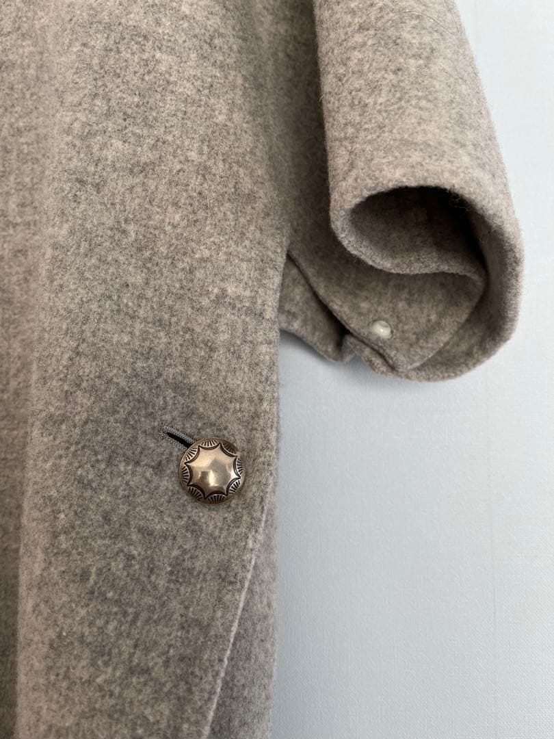 マディソンブルーウールカフタンポンチョ　グレー