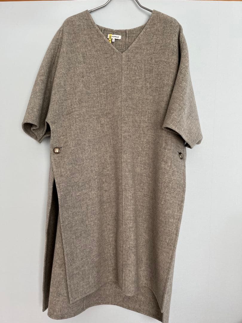 マディソンブルーウールカフタンポンチョ　グレー