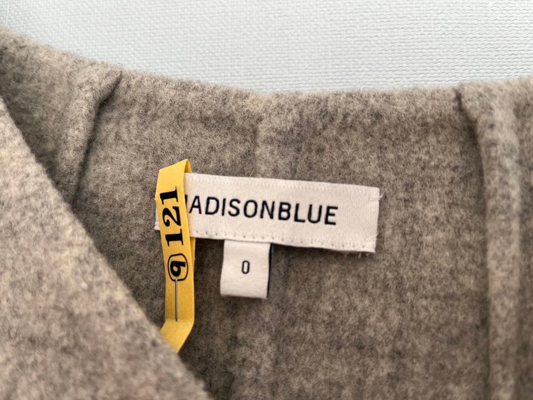 マディソンブルーウールカフタンポンチョ　グレー