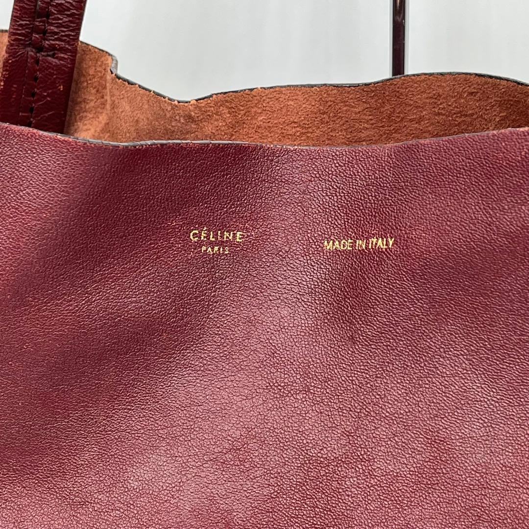 CELINE トートバッグ 肩掛け ホリゾンタルカバ ロゴ入り 本革 A4可能