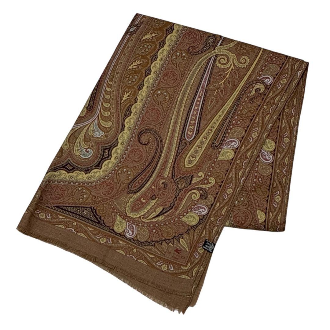 美品✨ETRO エトロ シルク混 ペイズリー イタリア 大判ストール スカーフ