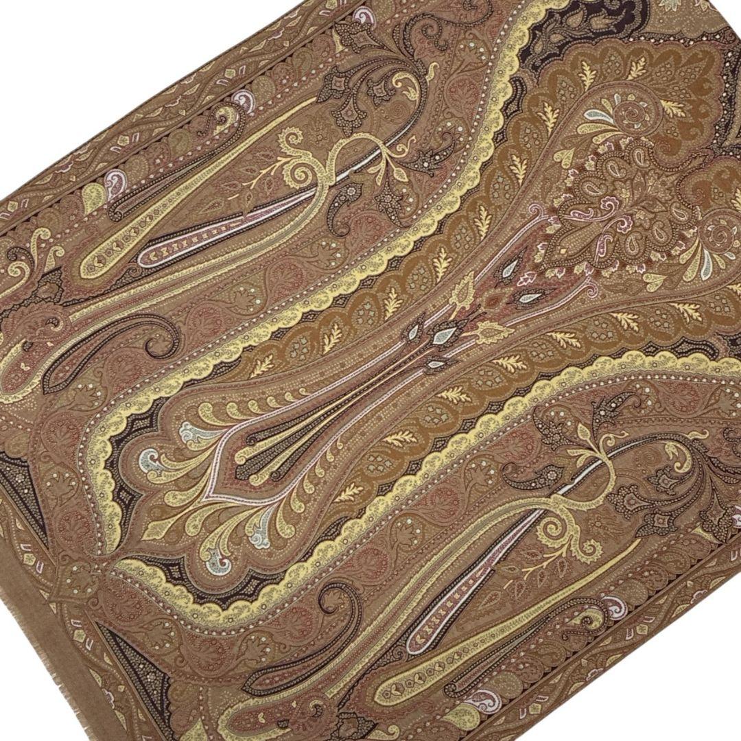 美品✨ETRO エトロ シルク混 ペイズリー イタリア 大判ストール スカーフ