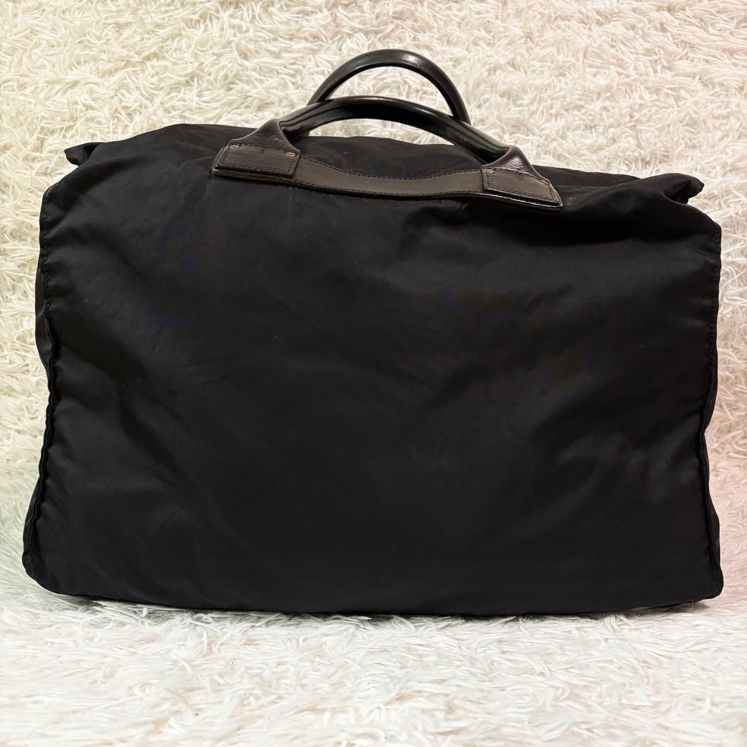 極美品✨フェリージ ボストンバッグ 2way 大容量 レザー×ナイロン P3 黒