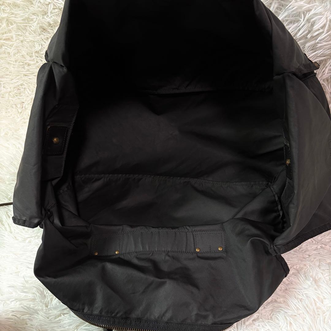 極美品✨フェリージ ボストンバッグ 2way 大容量 レザー×ナイロン P3 黒