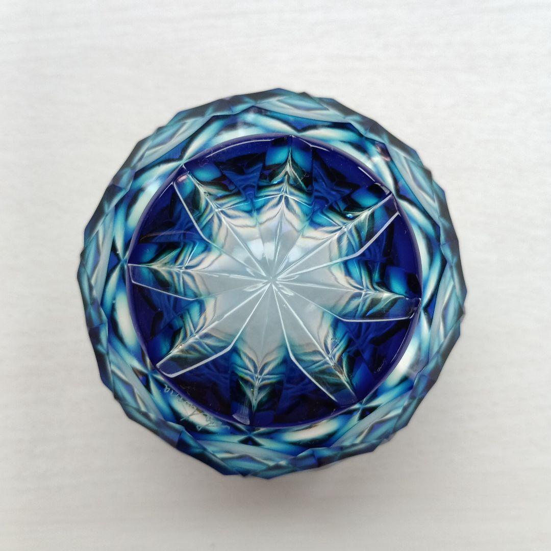 【専用】薩摩切子 二色被せ 翡翠 猪口