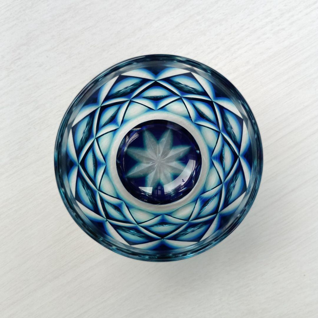 【専用】薩摩切子 二色被せ 翡翠 猪口