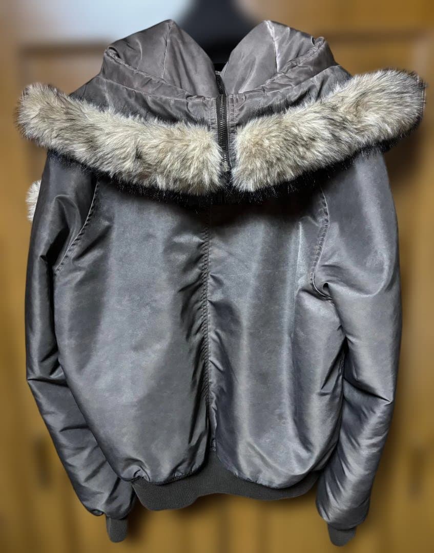 【GRANCY】ファーポケットデザインフェードN2Bジャケット　ブラウンM